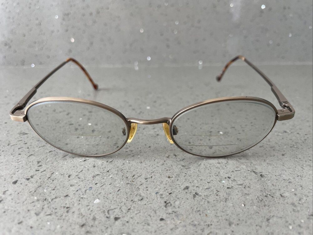 Smart-Clip Eyeglasses Frames ONLY 203 Full Rim round 49-20-140 bronze brown